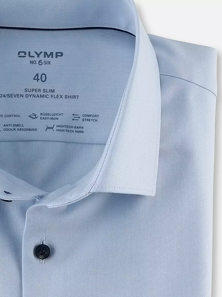 OLYMP NO.6 | Hemd Super Slim Fit  | hellblau