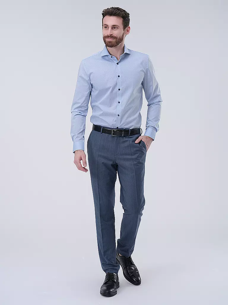 OLYMP NO.6 | Hemd Super Slim Fit  | blau