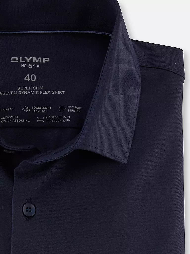 OLYMP NO.6 | Hemd Super Slim Fit  | dunkelblau