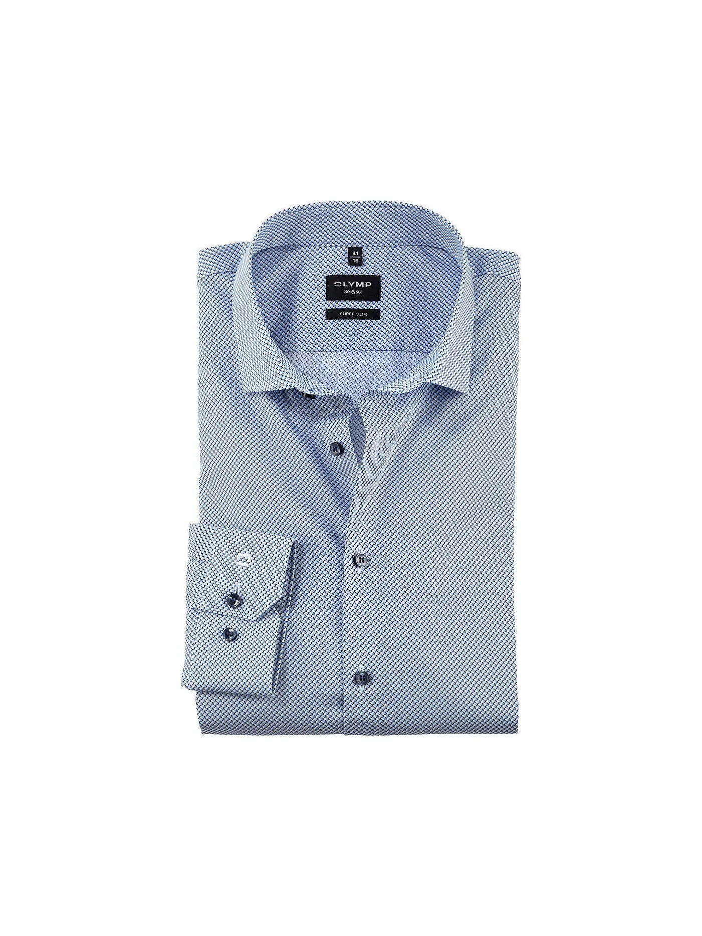OLYMP NO.6 | Hemd Super Slim Fit | blau