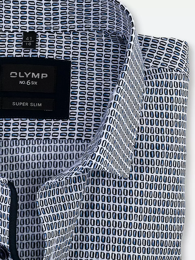 OLYMP NO.6 | Hemd Super Slim Fit | dunkelblau