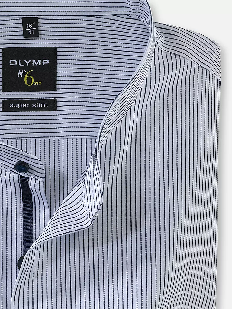 OLYMP NO.6 | Hemd Super Slim Fit | blau