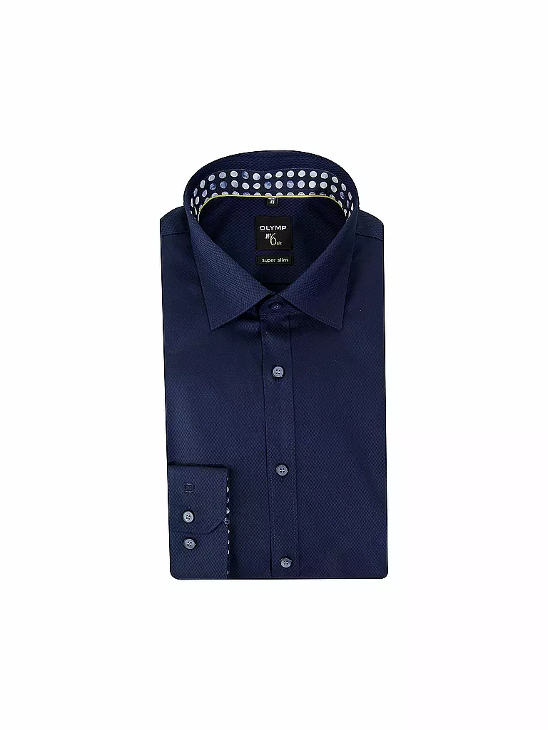 OLYMP NO.6 | Hemd Super-Slim-Fit  | blau