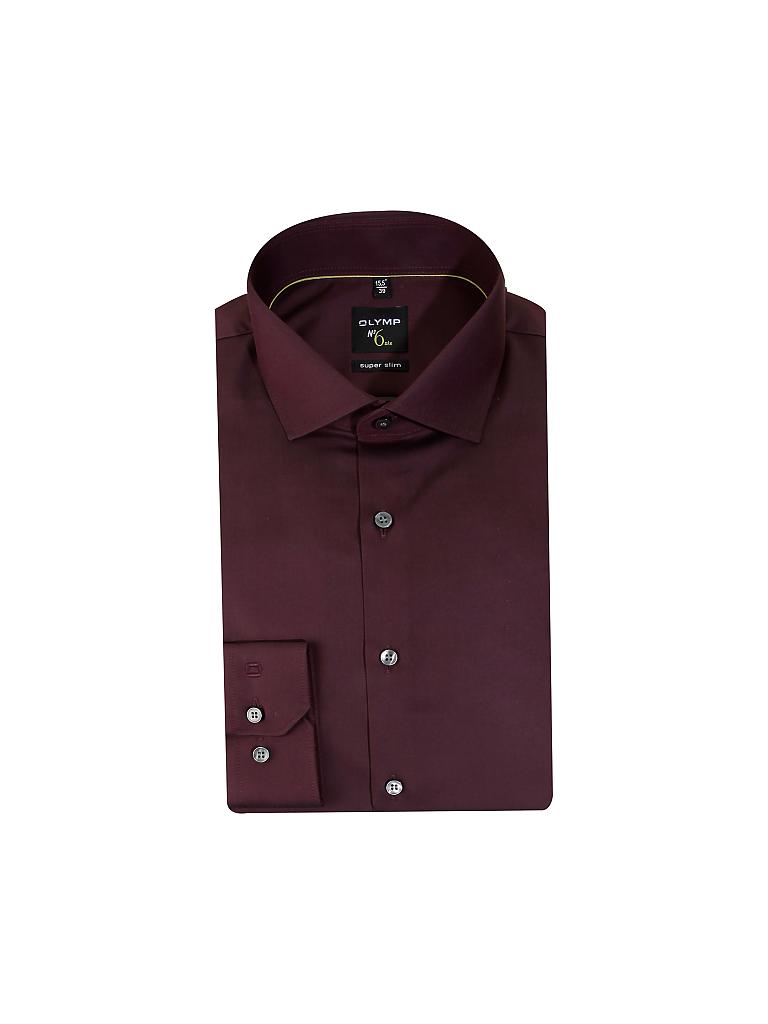 OLYMP NO.6 | Hemd Super-Slim-Fit | rot