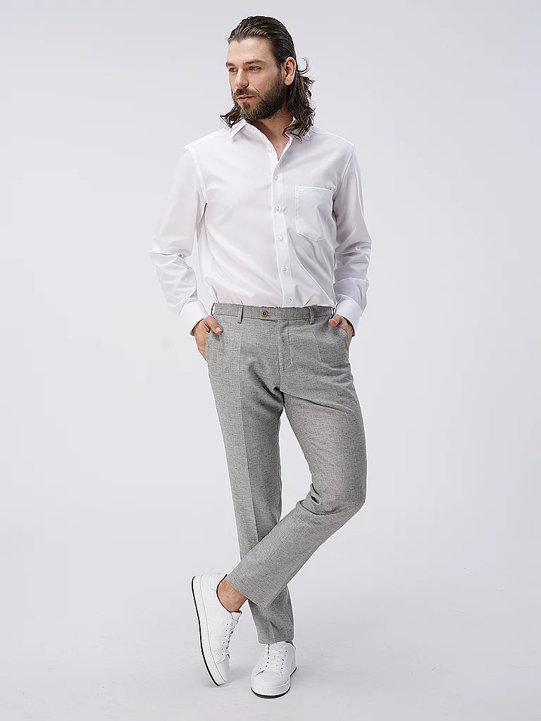 OLYMP Modern Fit Shirt White Short Sleeve Men 4