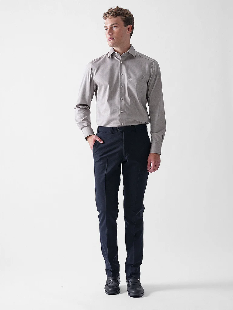 OLYMp Modern Fit Men Shirt Light Brown 38 2