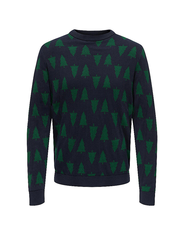 only & sons pullover onsxmas dunkelblau | xs