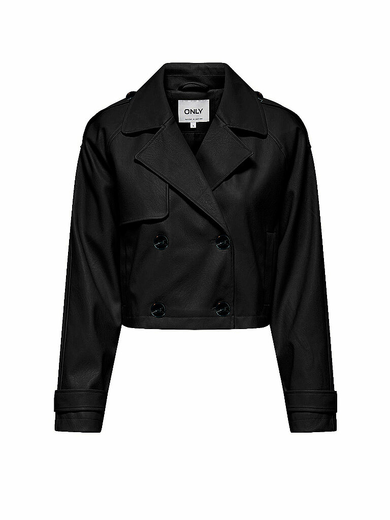 ONLY Jacke in Lederoptik ONLAMIA  schwarz | S
