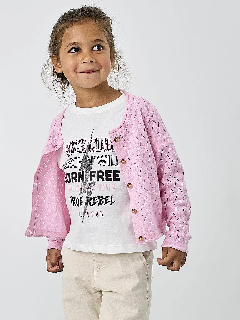 ONLY Mädchen Strickjacke KMGMEGAN LIFE rosa   92 baby 2