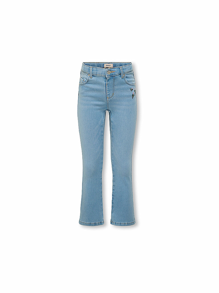 ONLY Mädchen Jeans Wide Fit KMGROYAL FLARED FLOWER hellblau | 92