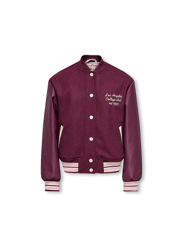 ONLY Mädchen Jacke KOGWESTCOAST  dunkelrot | 158