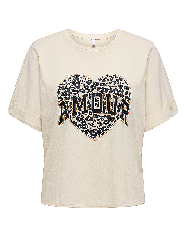 T-Shirt ONLLUCY creme L damen
