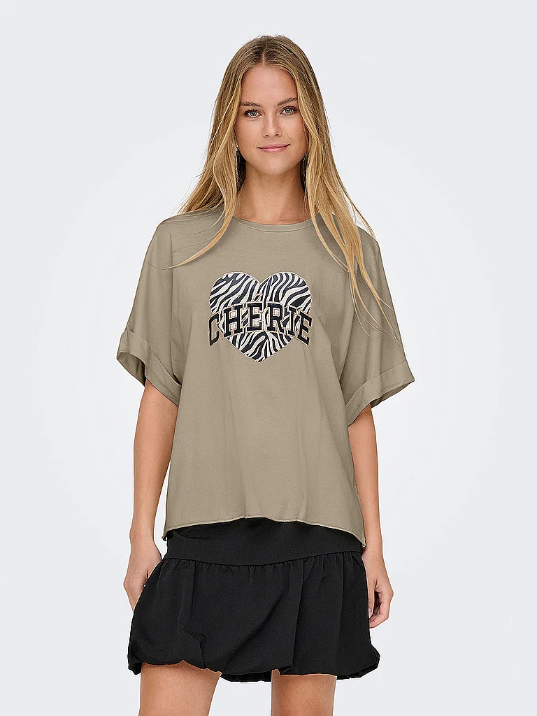 ONLY T-Shirt ONLLUCY  olive   L damen 3