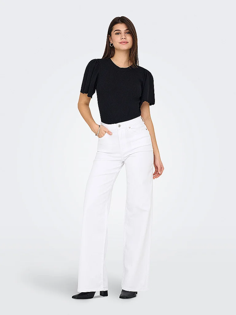 ONLY Jeans Wide Leg ONLMADISON weiss   S/L32 damen 2