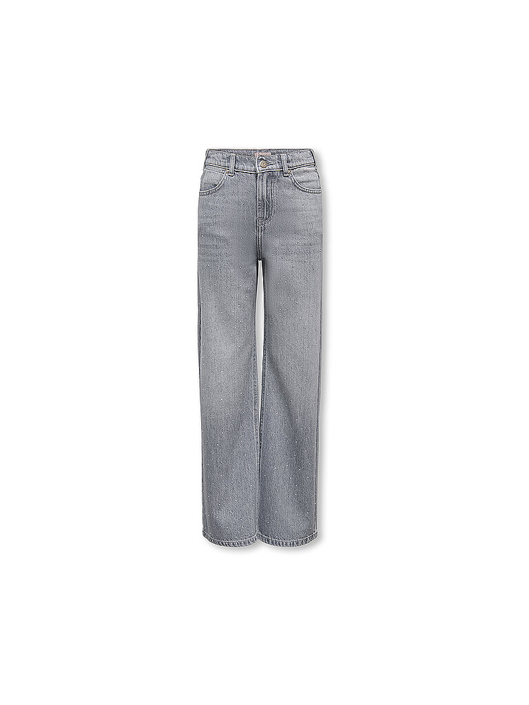 ONLY Mädchen Jeans Wide Fit KOGCOBAIN  hellgrau | 158