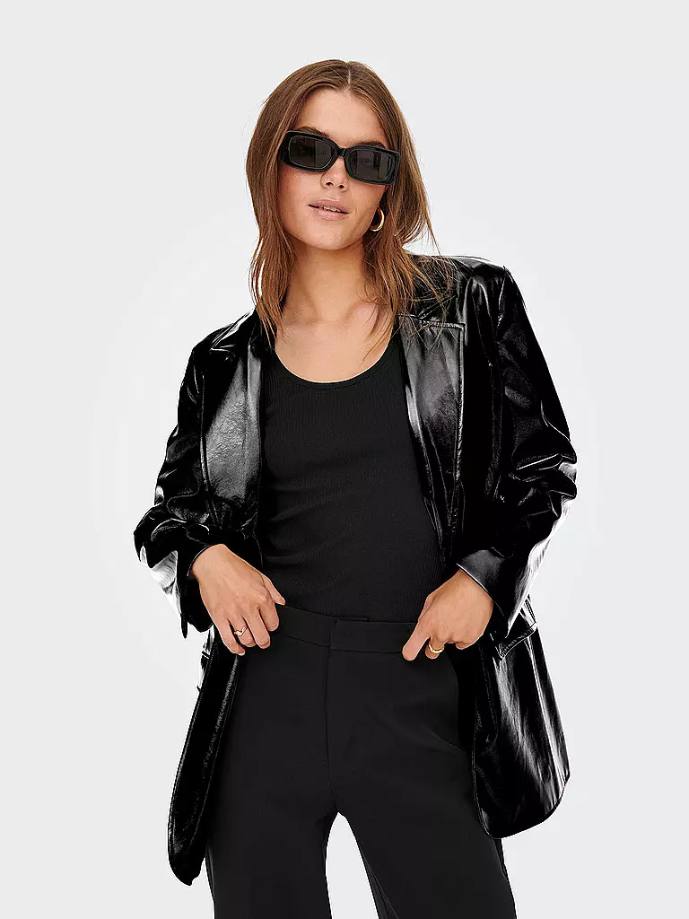 ONLY | Blazer in Lederoptik ONLLANA-RUTH | schwarz