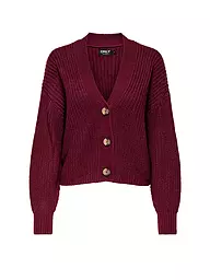 ONLY | Strickjacke ONLCAROL | dunkelrot