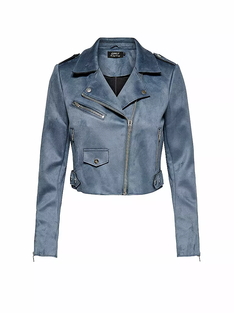 ONLY | Cropped Jacke in Lederoptik " ONLSHERRY "  | blau