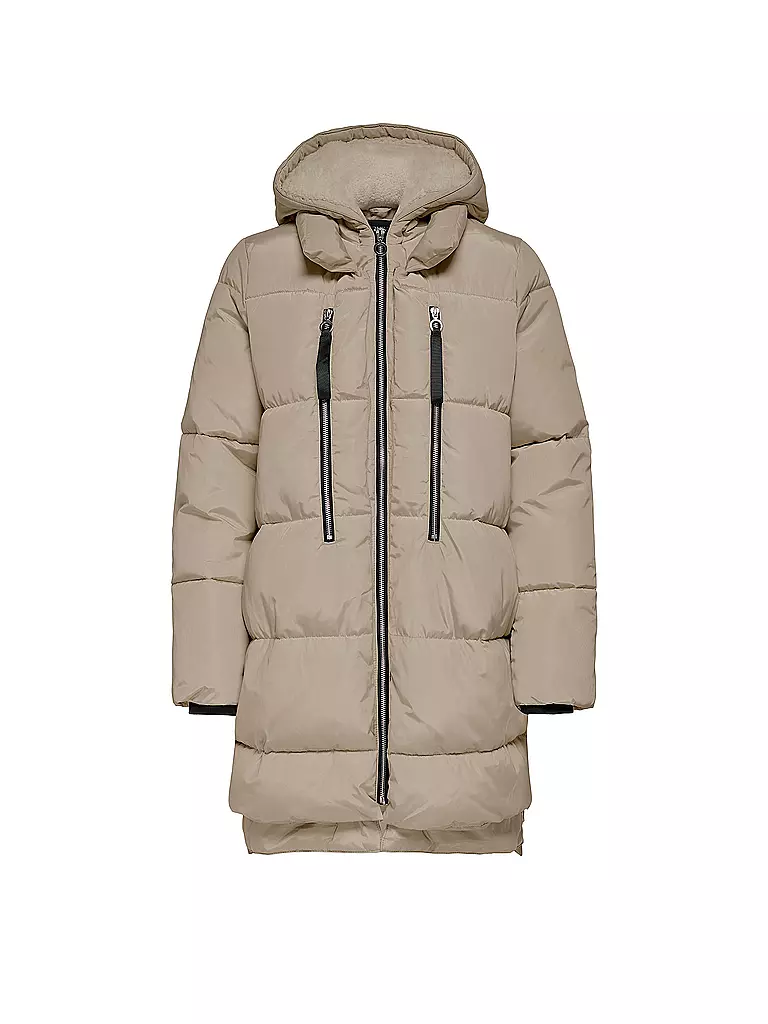 ONLY | Daunensteppmantel ONLNORA LONG PUFFER COAT  | beige