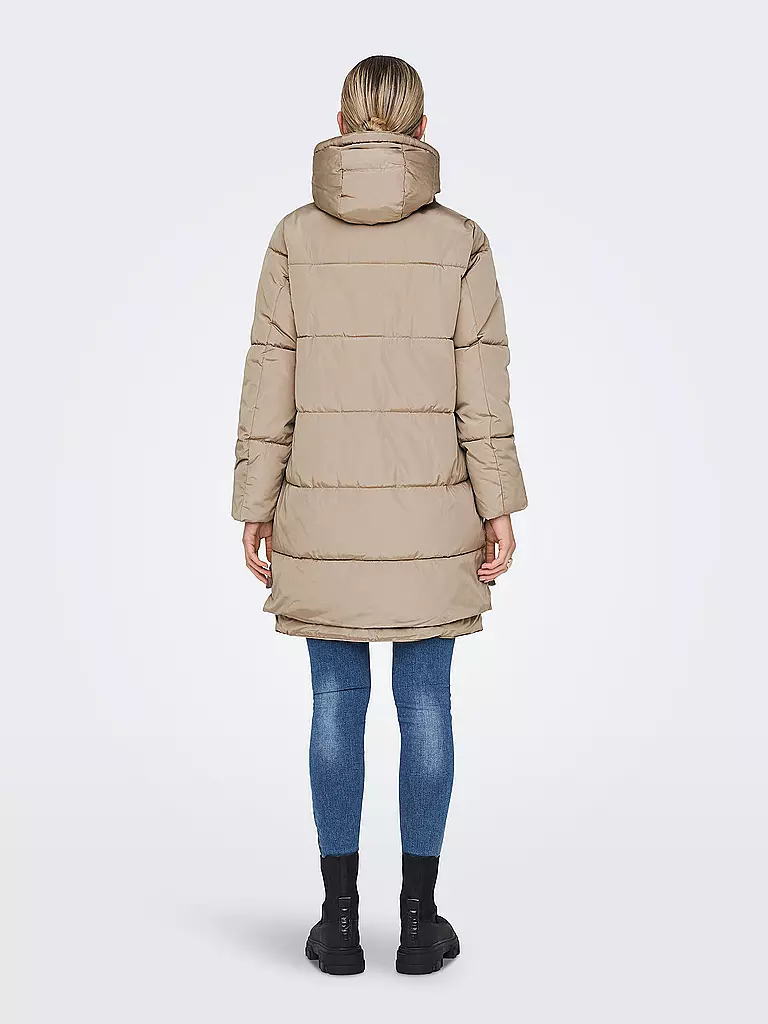 ONLY | Daunensteppmantel ONLNORA LONG PUFFER COAT  | beige