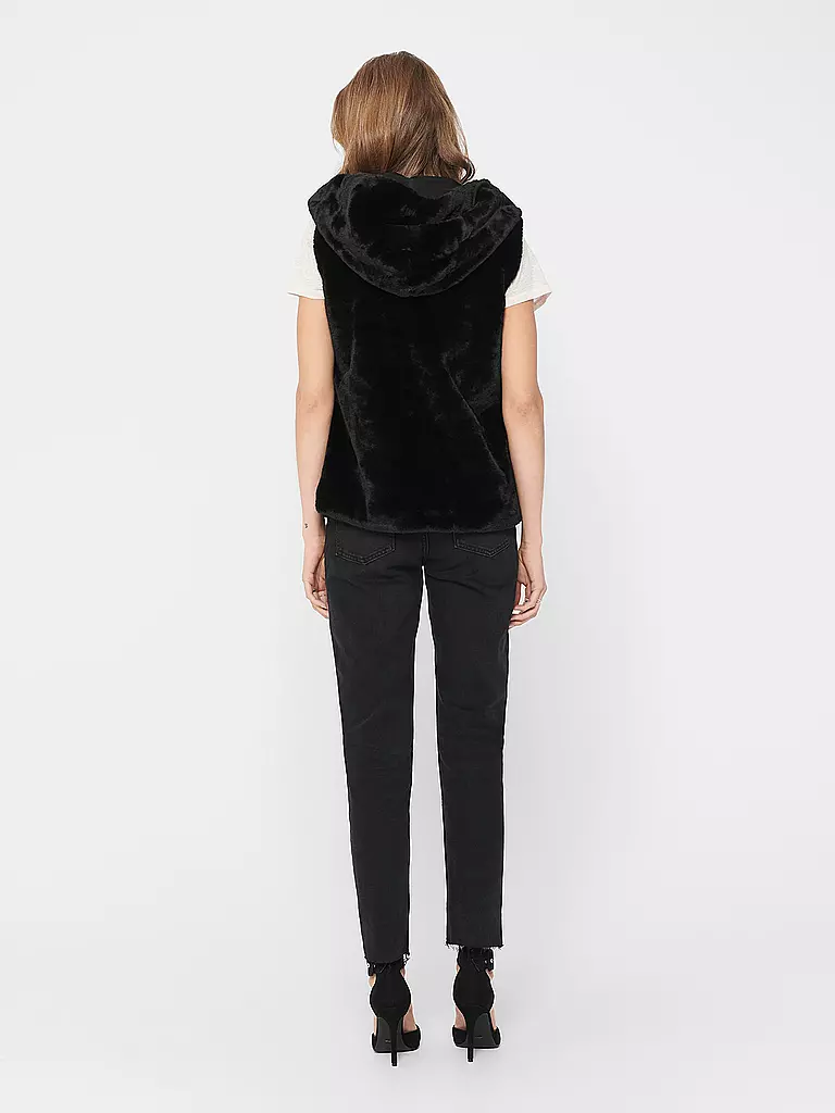 ONLY | Gilet in Felloptik ONLMALOU  | schwarz