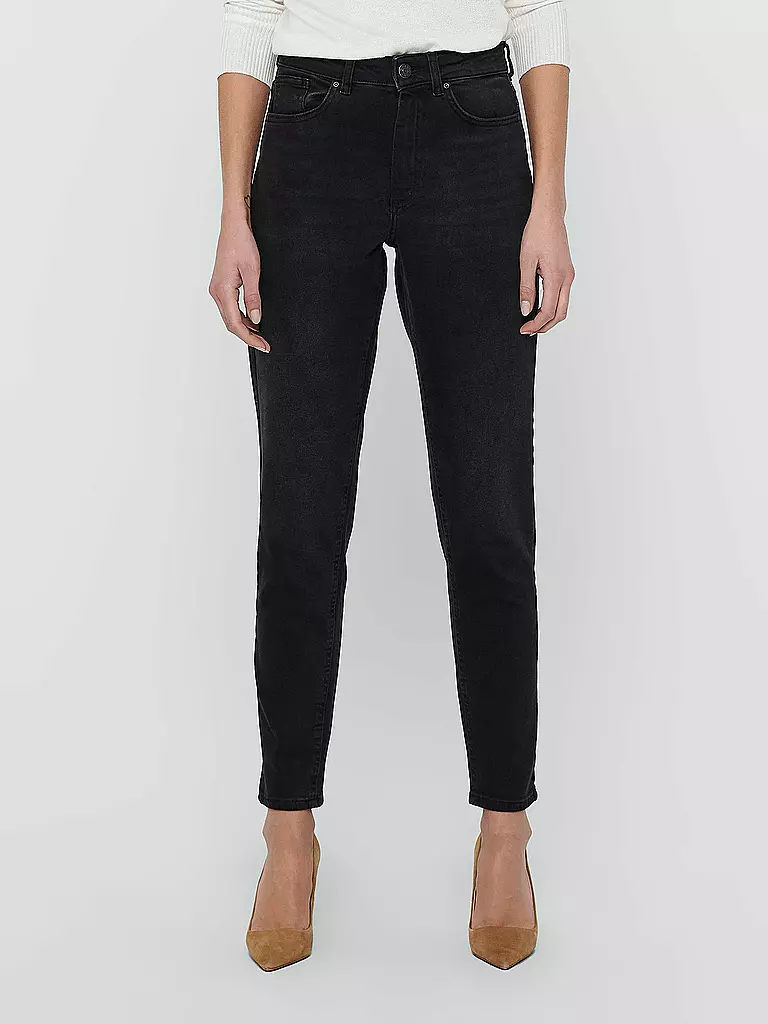 ONLY | Highwaist Jeans Mom Fit ONLVENEDA  | schwarz