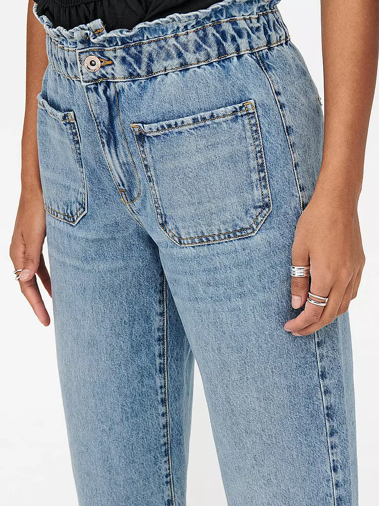 ONLY | Highwaist Jeans Mom Fit | hellblau