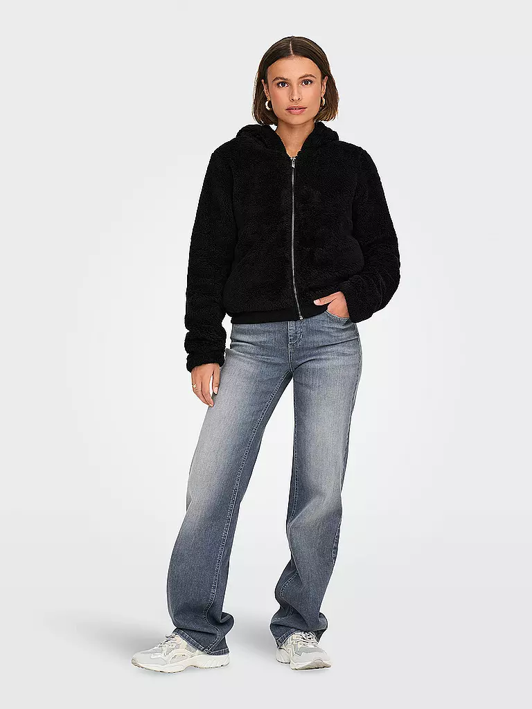 ONLY | Jacke in Felloptik ONLNEWANNA | schwarz