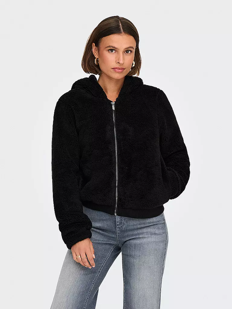 ONLY | Jacke in Felloptik ONLNEWANNA | schwarz