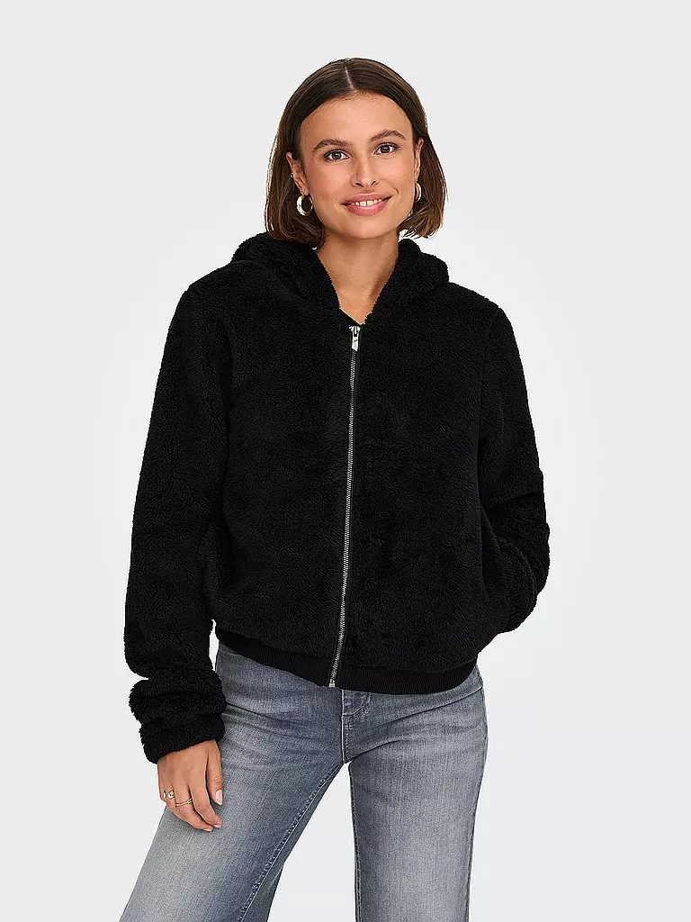 ONLY | Jacke in Felloptik ONLNEWANNA | schwarz