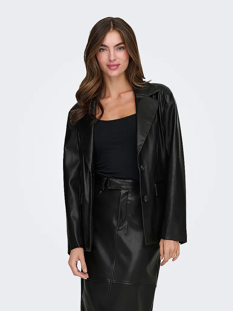 ONLY | Jacke in Lederoptik ONLVERONA  | schwarz