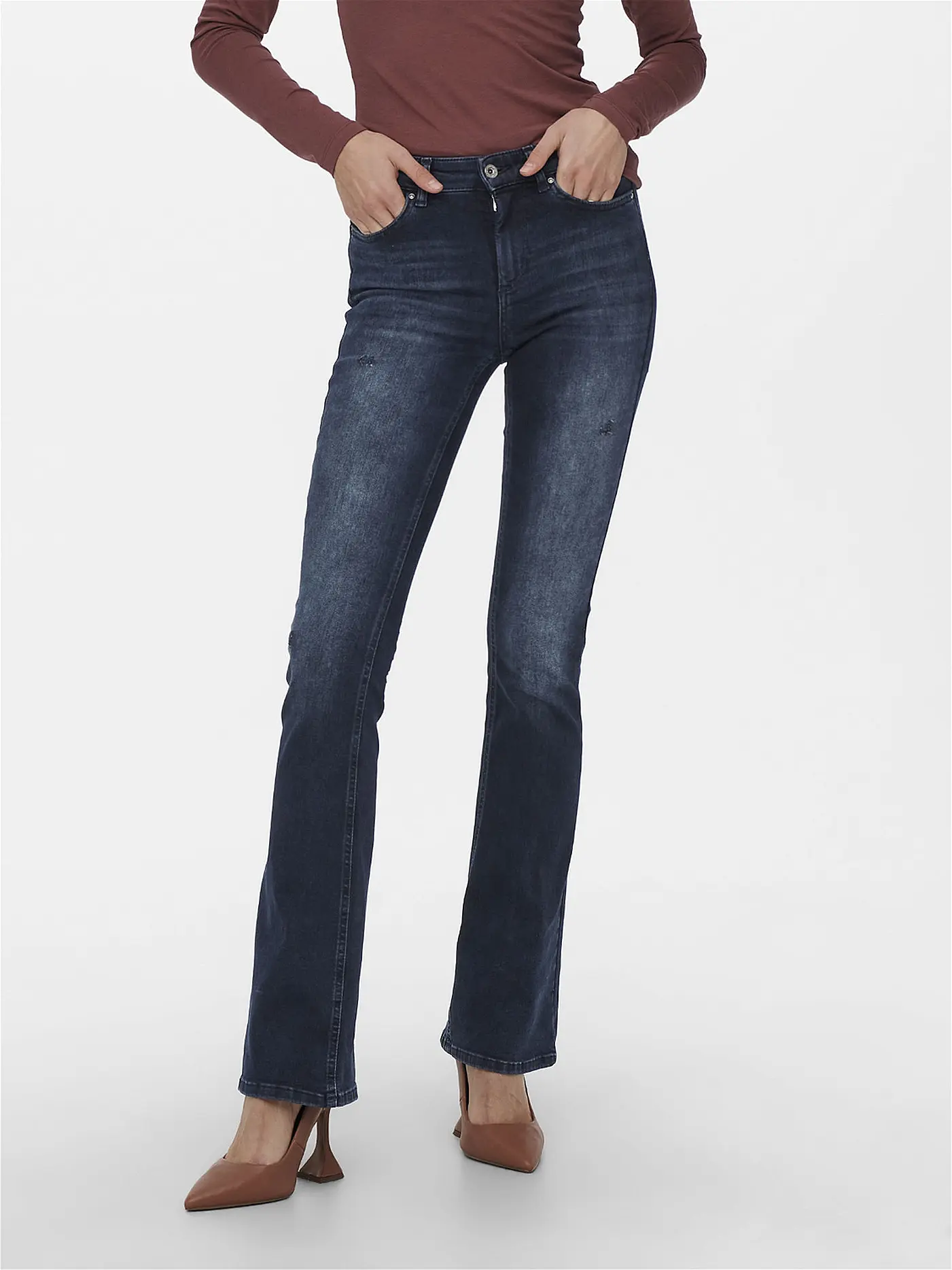 ONLY | Jeans Flared Fit ONLBLUSH | dunkelblau