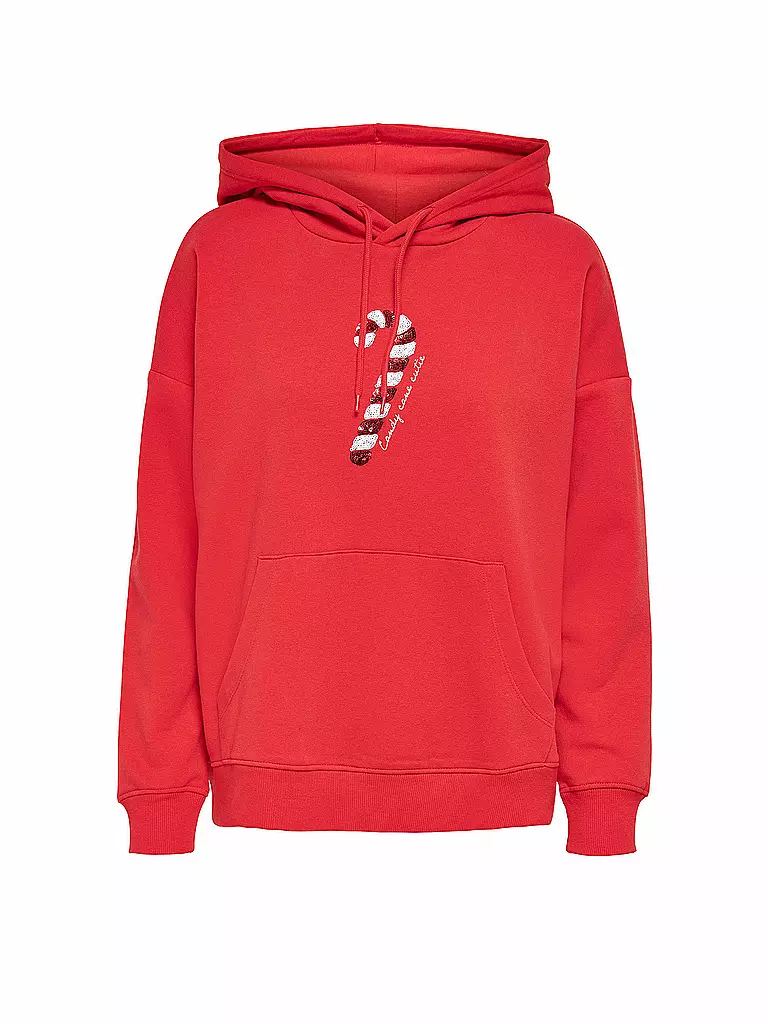 ONLY | Kapuzensweater - Hoodie ONLCANDY  | rot