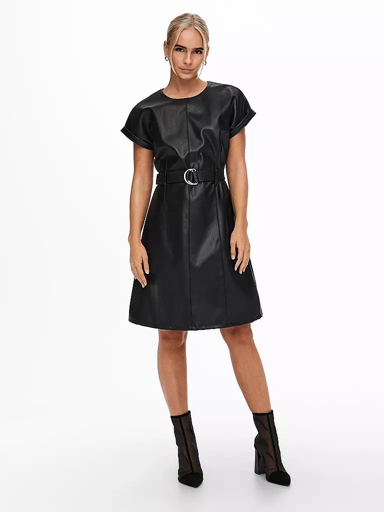 ONLY | Kleid in Lederoptik ONLKELLY  | schwarz