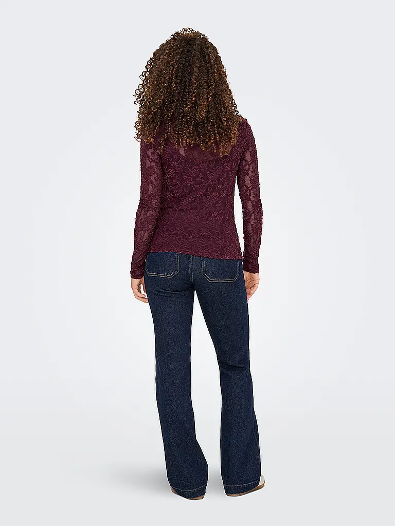 ONLY | Langarmshirt ONLBLAISE  | dunkelrot