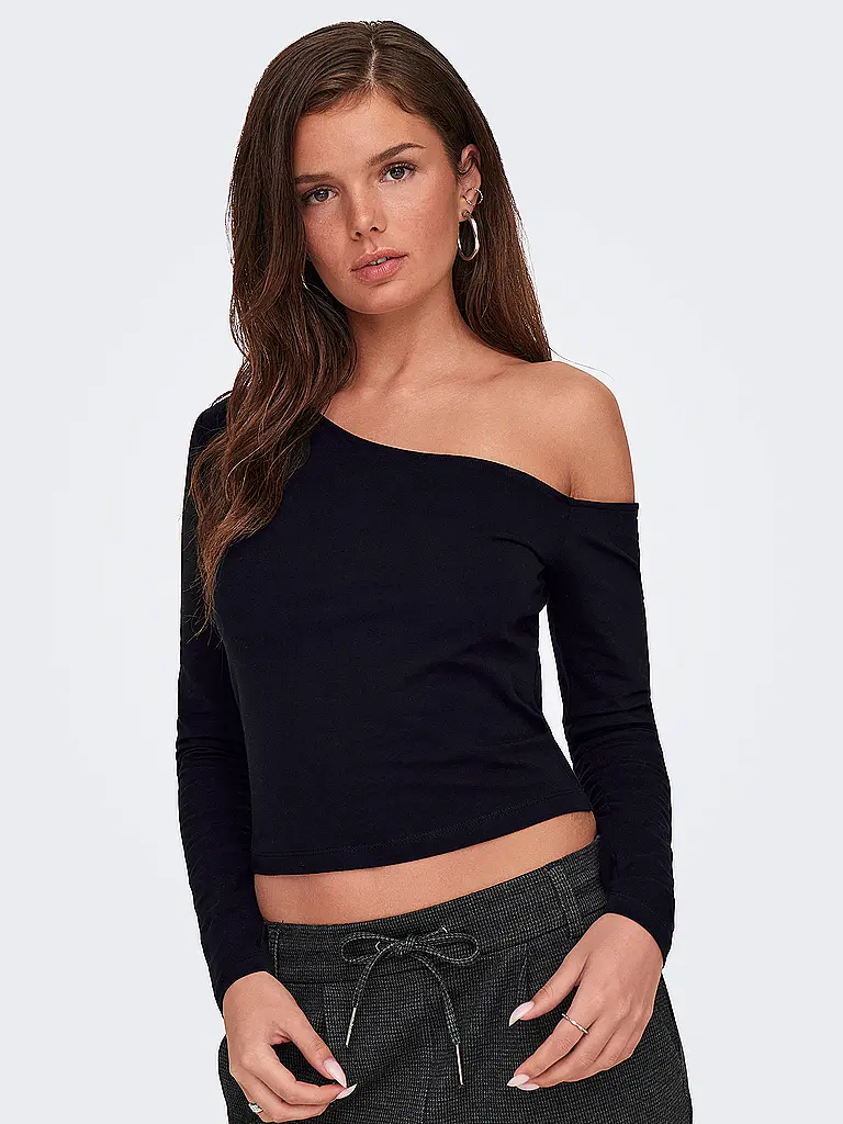ONLY | Langarmshirt ONLLIVE LOVE LIFE | schwarz