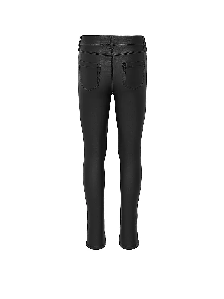 ONLY | Mädchen Jeans in Lederoptik Slim Fit KONROYAL | schwarz