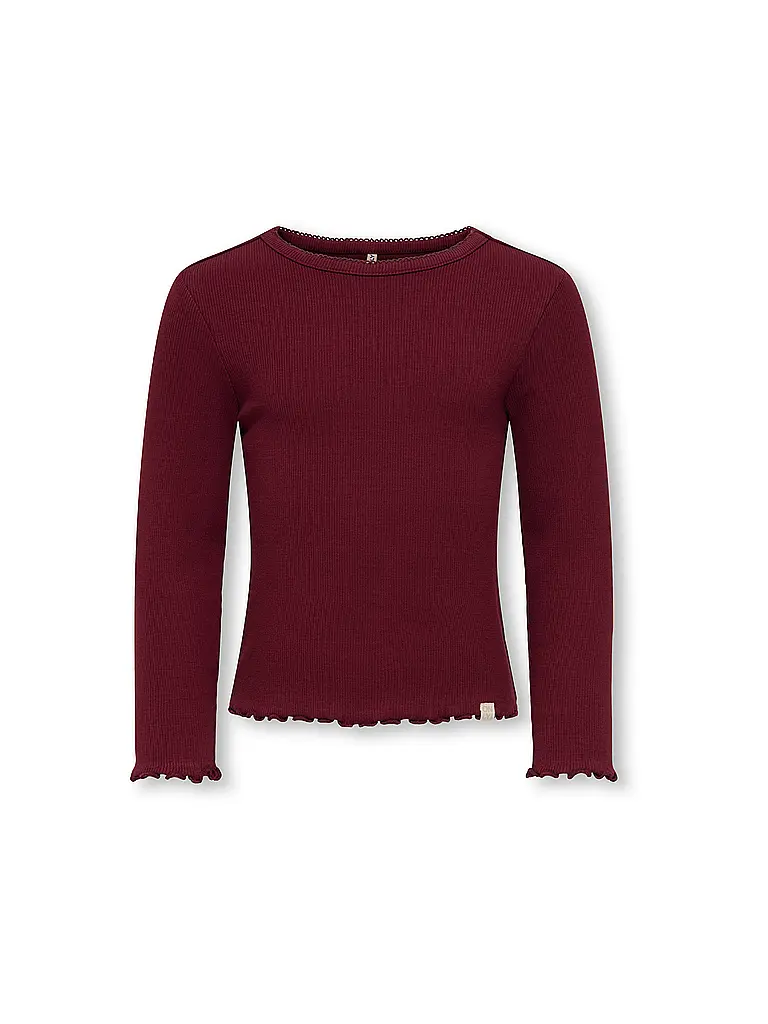 ONLY | Mädchen Langarmshirt KMGTRINNY | Dunkelrot