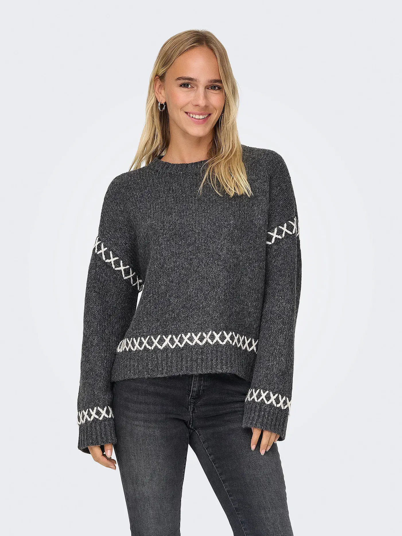 ONLY | Pullover ONLAMANDA | grau