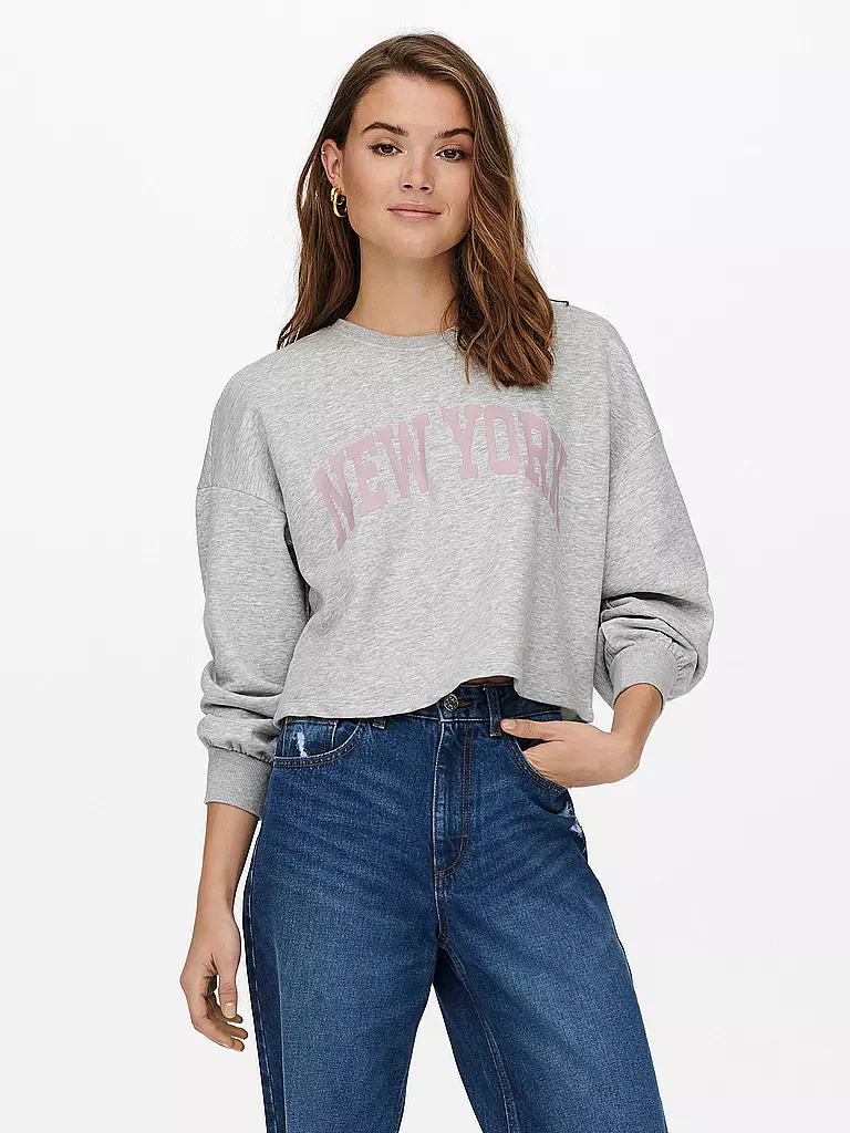 ONLY | Sweater Cropped Fit ONLSPENCER  | grau