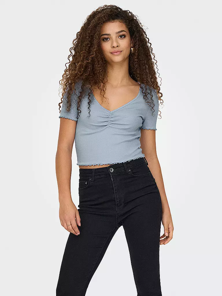 ONLY | T-Shirt Cropped Fit ONLBETTY | hellblau