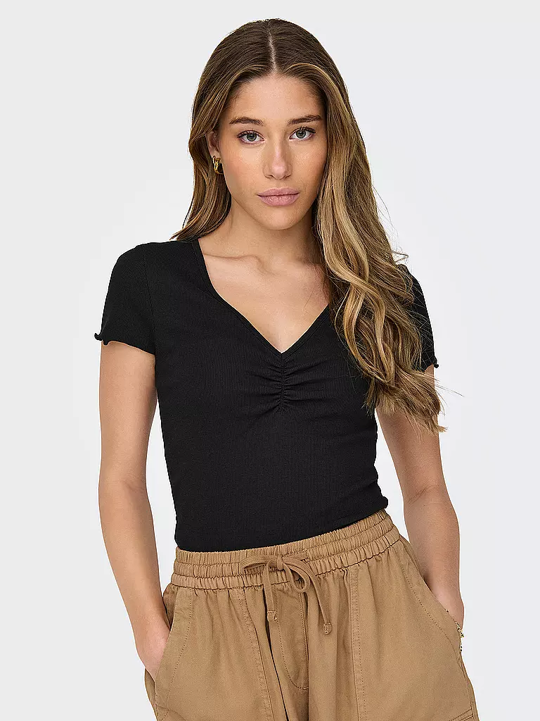ONLY | T-Shirt Cropped Fit ONLBETTY | schwarz