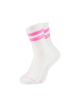 OOLEY | Socken STREEDMOOD LIGH white neon pink