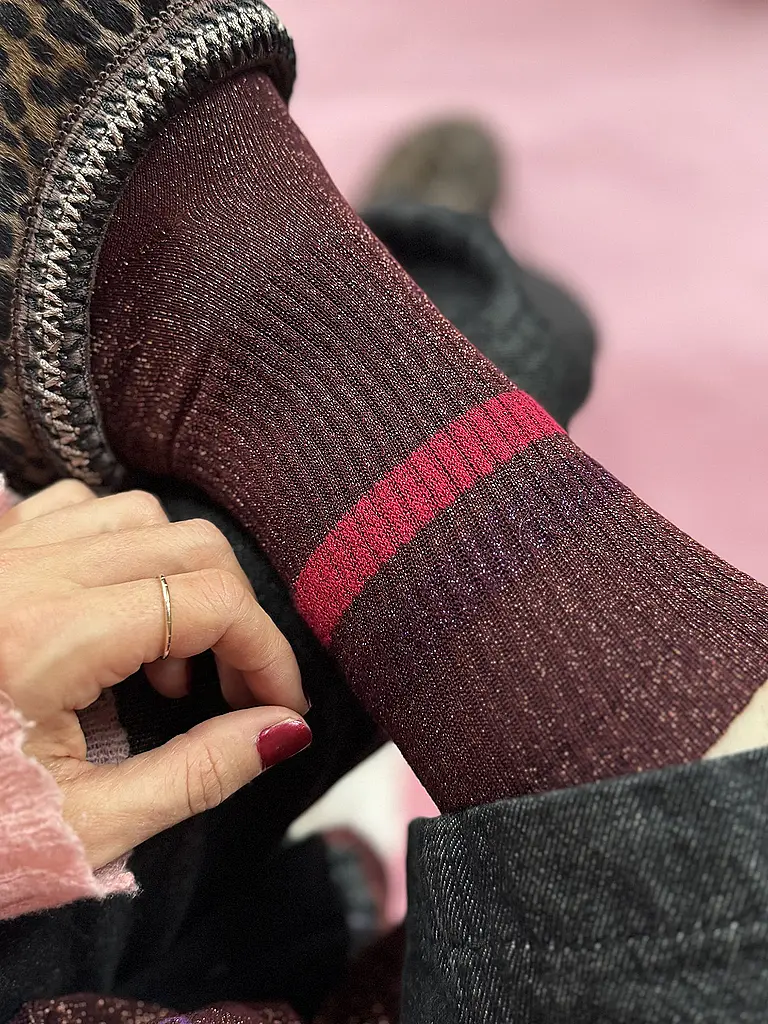 OOLEY | Socken ELECTRA LUNGO chilli red | Rot