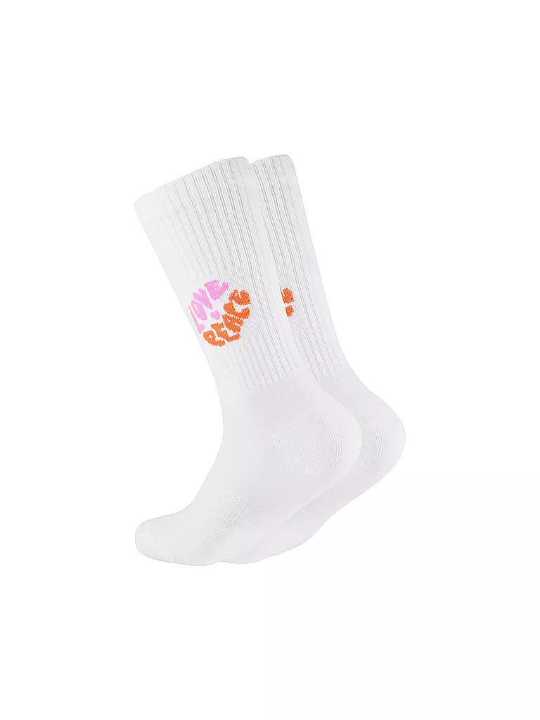 OOLEY | Socken ICON  LOVE AND PEACE weiss | weiss