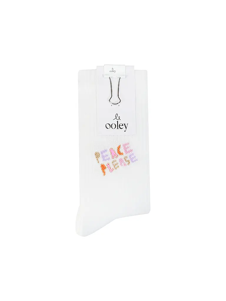 OOLEY | Socken ICON Peace Please weiss | Weiss