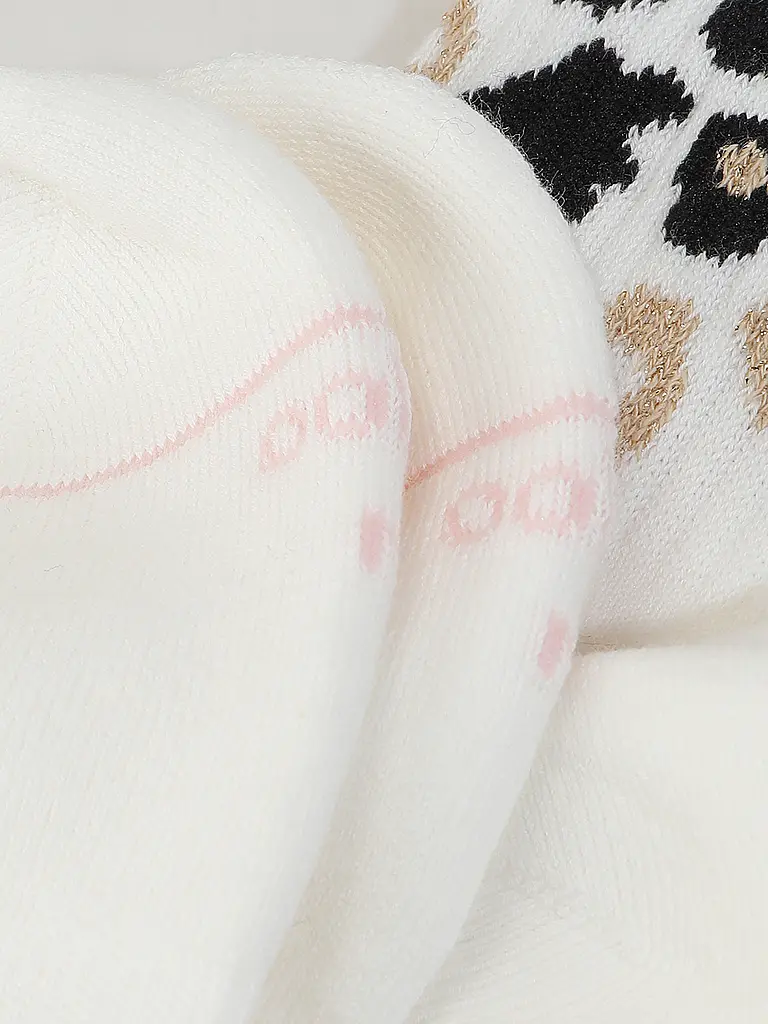 OOLEY | Socken LEO Allover Rose weiss | Weiss