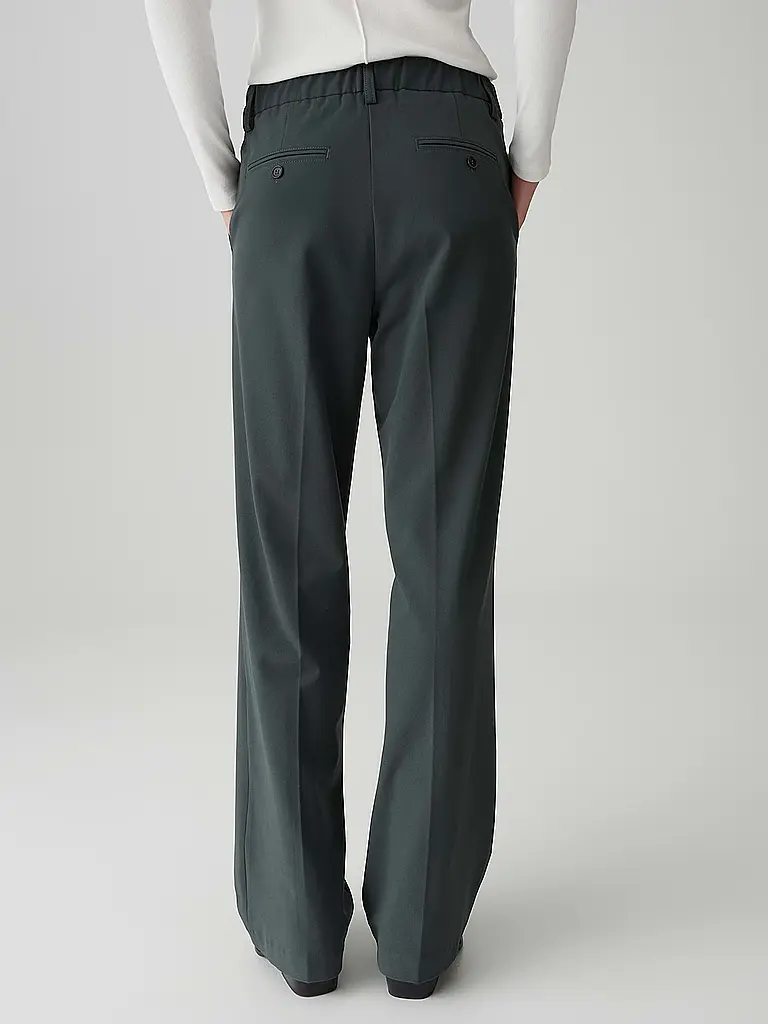 OPUS PANTS | Hose Flared Fit MOIRA | Dunkelgrün