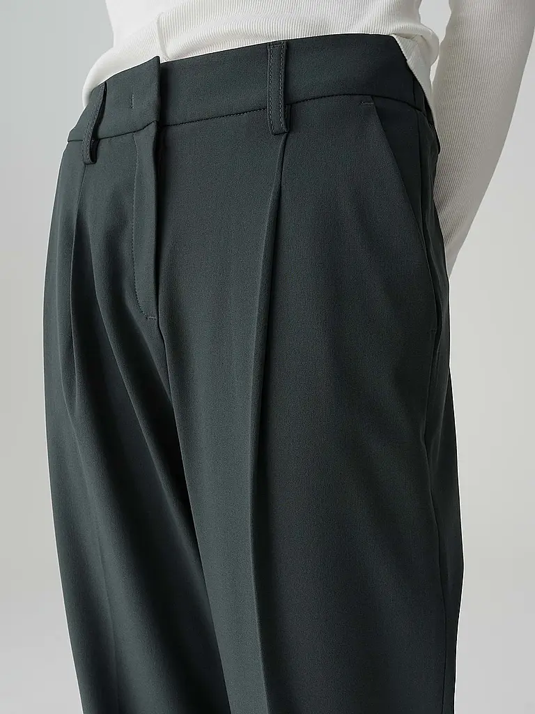 OPUS PANTS | Hose Flared Fit MOIRA | Dunkelgrün