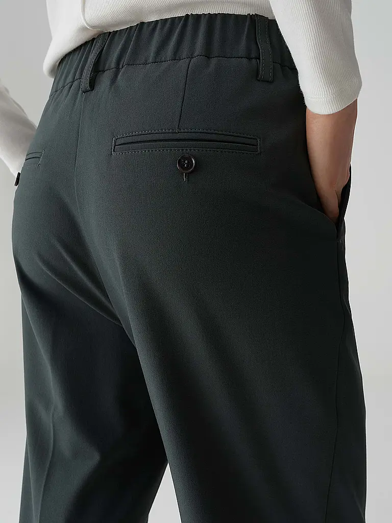 OPUS PANTS | Hose Flared Fit MOIRA | Dunkelgrün